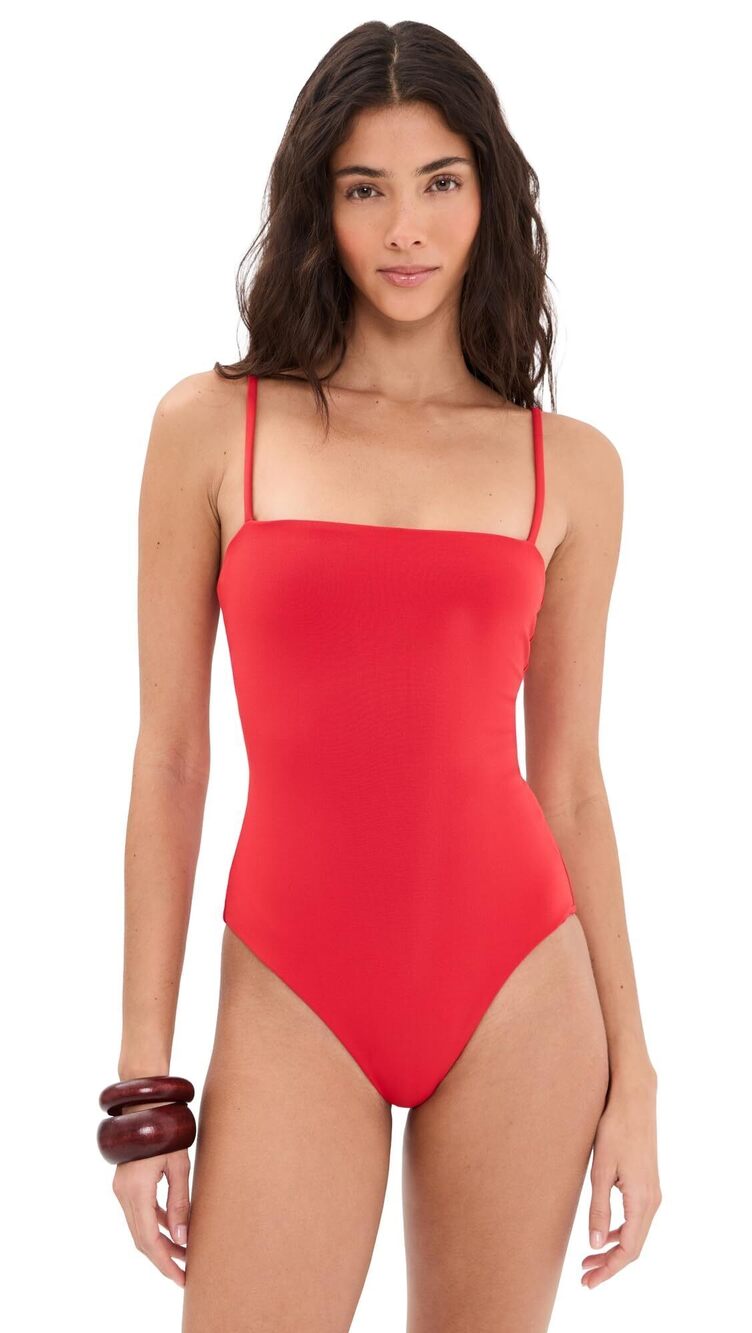 STAUD Women's Corona One Piece, Red Rose, S